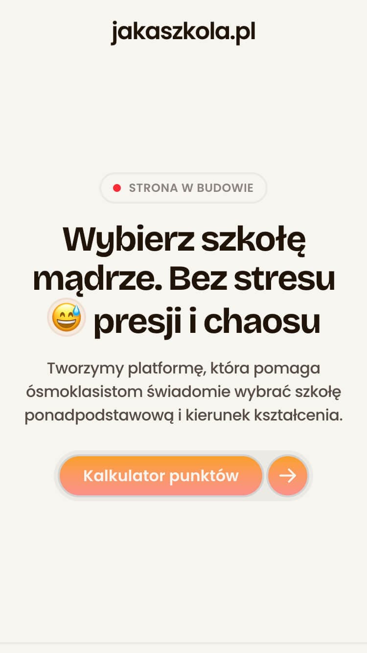 Jakaszkola.pl project mockup